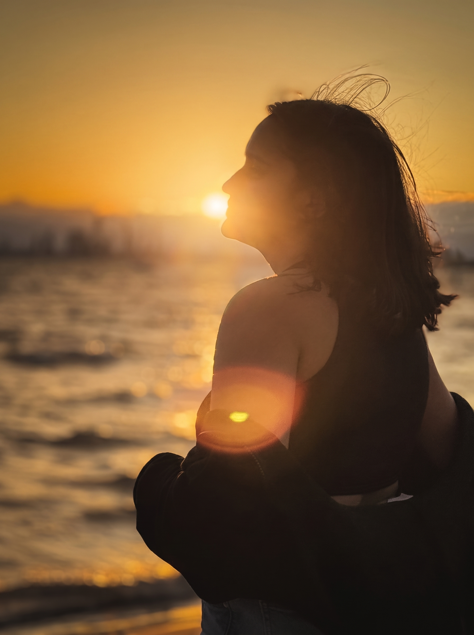 Disha at sunset